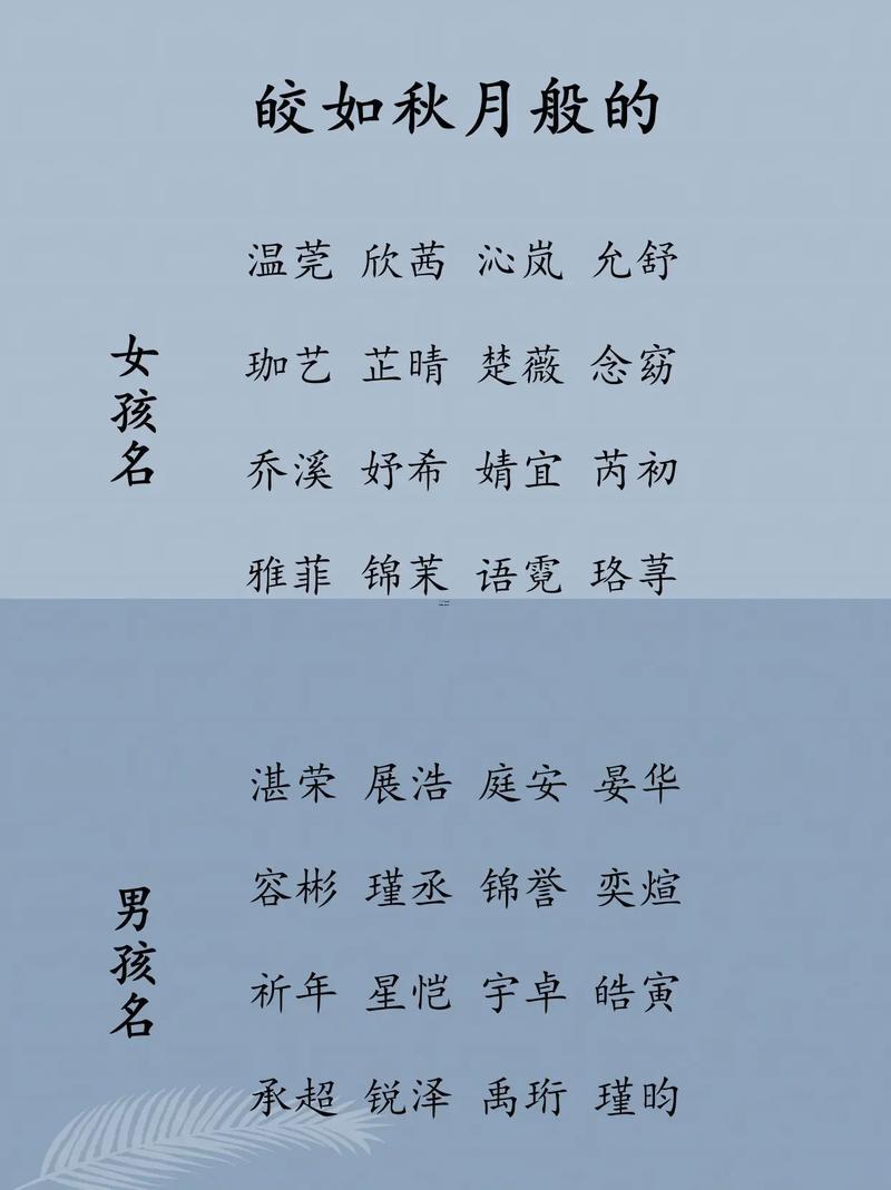 名字好聽