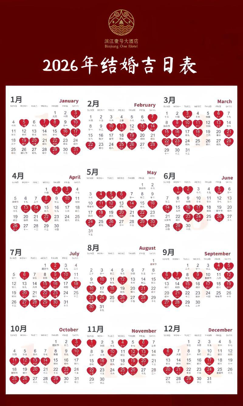 2026年3月婚宴吉日