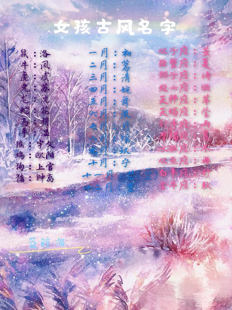 好聽的偏古風(fēng)的名字女